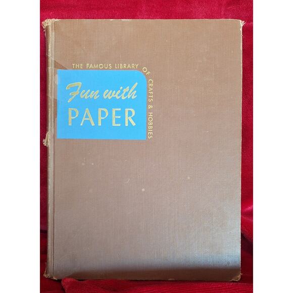 1939- The Famous Library of Crafts & Hobbies- Fun With Paper- Good Vintage! - Picture 1 of 11